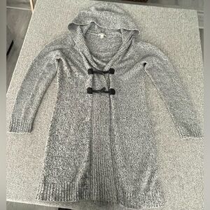 St. John's Bay Gray Cowl Neck Hooded Sweater